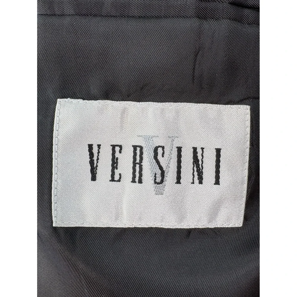 Versini Mens 48R‎ Black 100% Wool 2 Button Single Breasted Blazer Jacket Classic